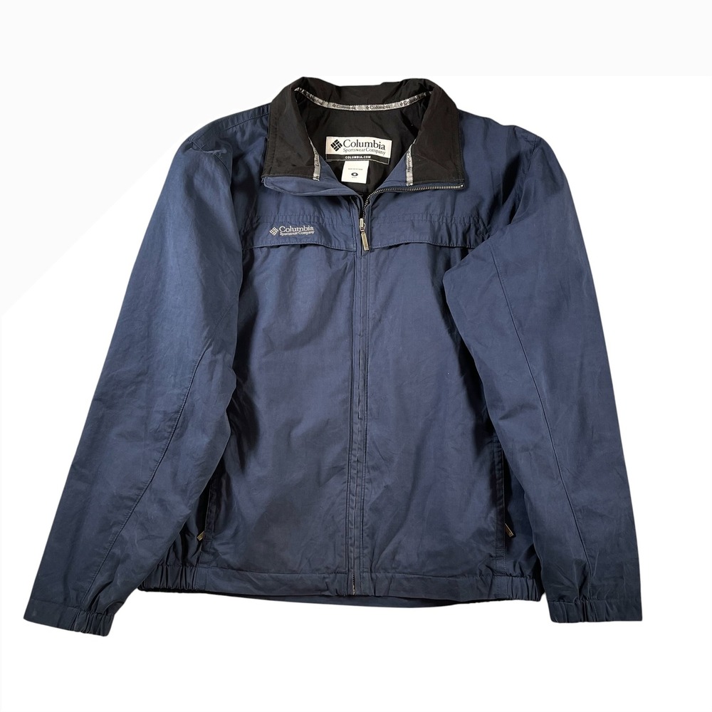 Columbia Mens Navy Blue Full Zip Northway Hiking Jacket Size Medium